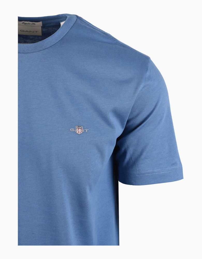 GANT REG FIT SHIELD T-SHIRT BLUE HORIZON