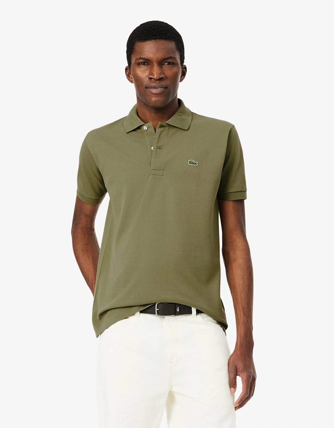 Lacoste Classic Fit L.12.12 Mens Short Sleeve Polo Shirt - Khaki BMY