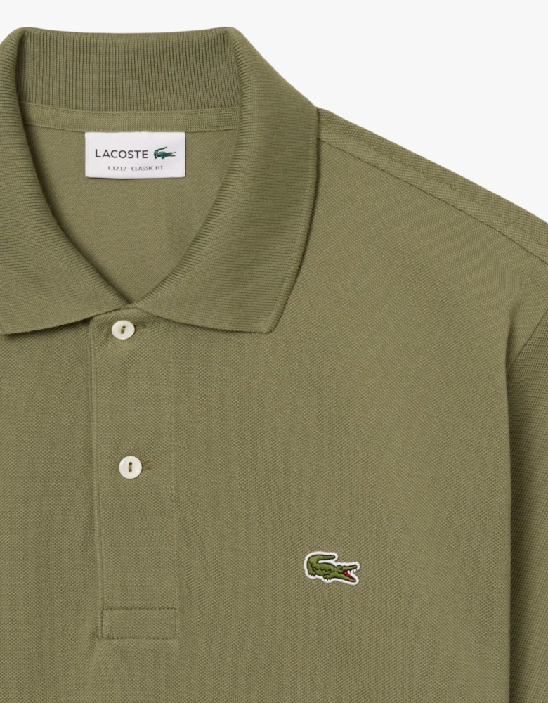 Lacoste Classic Fit L.12.12 Mens Short Sleeve Polo Shirt - Khaki BMY