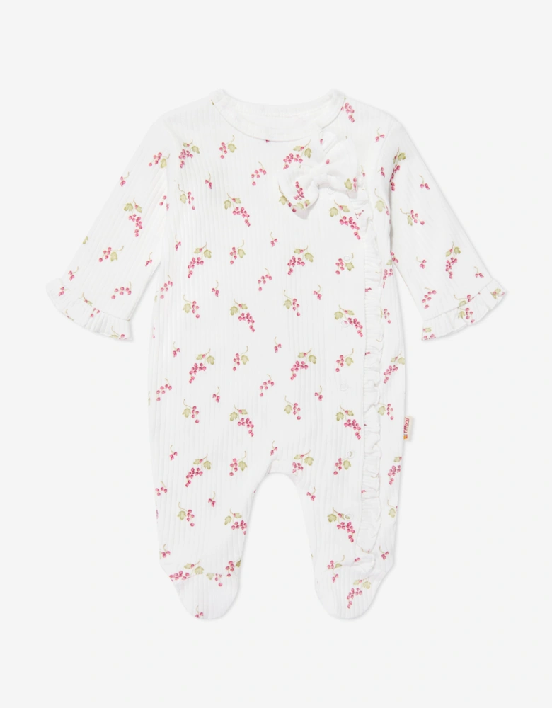 Tiffany Baby Girls Purple Grape Babygrow in Ivory
