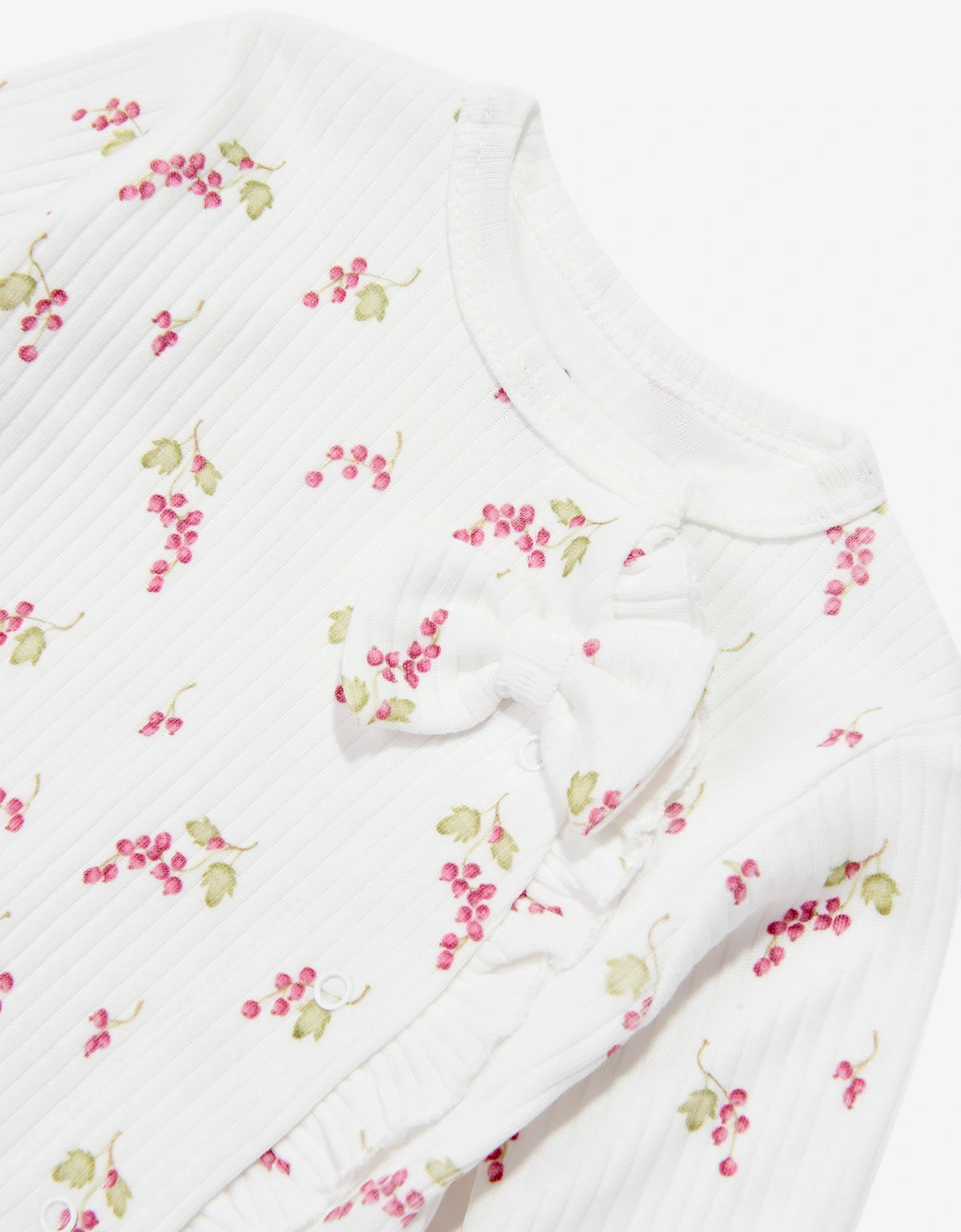 Tiffany Baby Girls Purple Grape Babygrow in Ivory