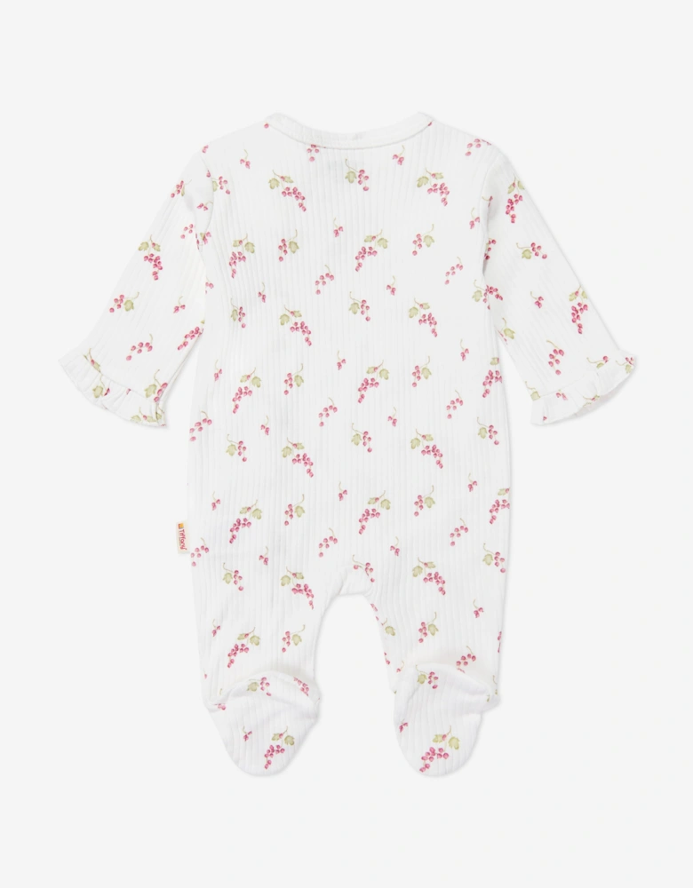 Tiffany Baby Girls Purple Grape Babygrow in Ivory