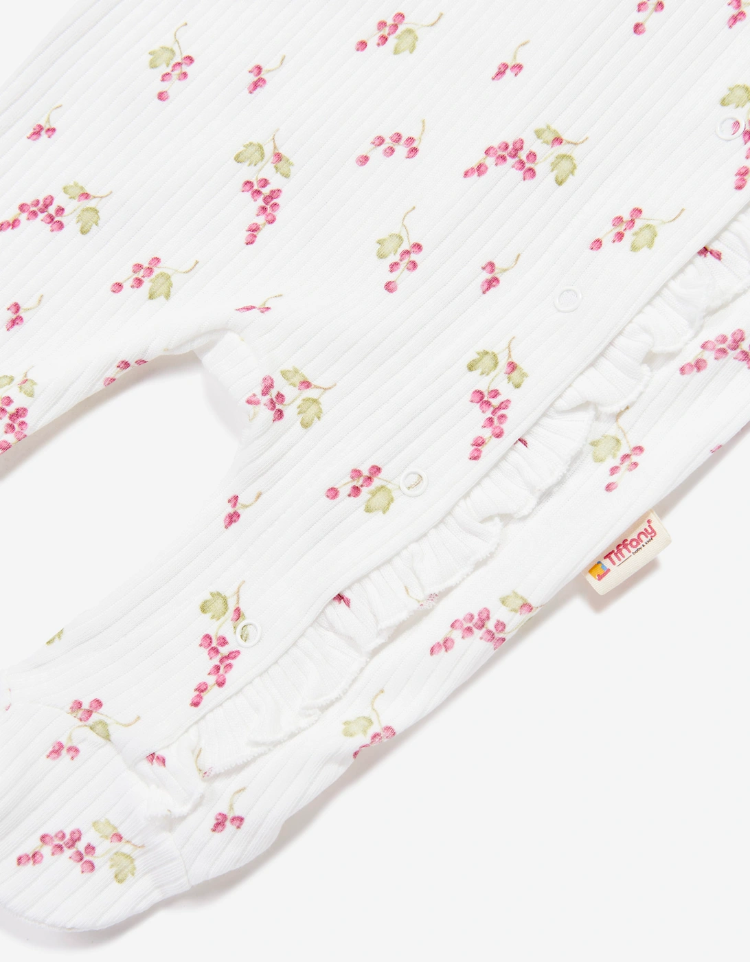 Tiffany Baby Girls Purple Grape Babygrow in Ivory