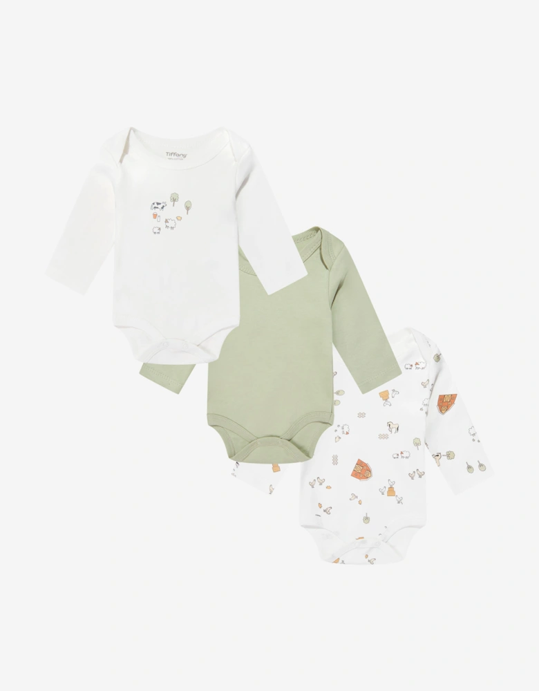 Tiffany Baby Farm Village 3 Piece Bodysuit Set in Ivory