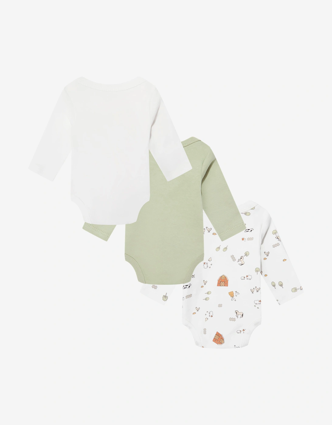 Tiffany Baby Farm Village 3 Piece Bodysuit Set in Ivory