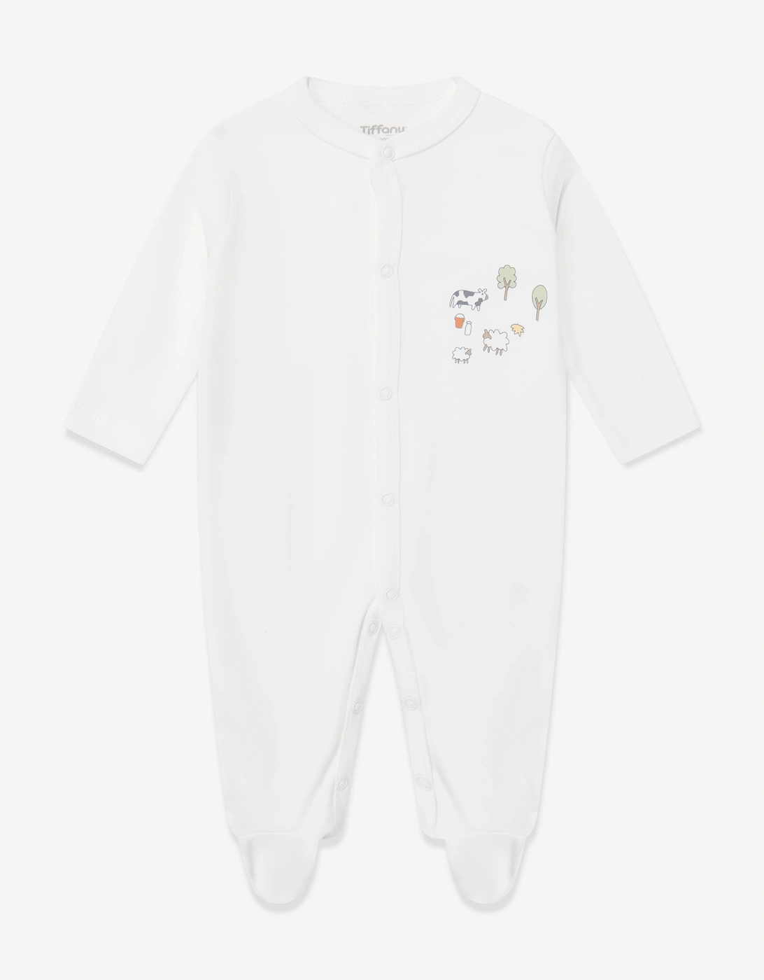 Tiffany Baby Farm Village 3 Piece Babygrow Set in Ivory