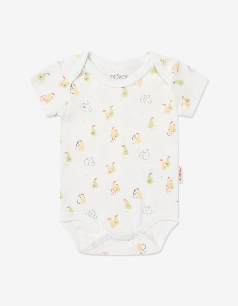 Tiffany Baby Pear Print Bodysuit in Ivory