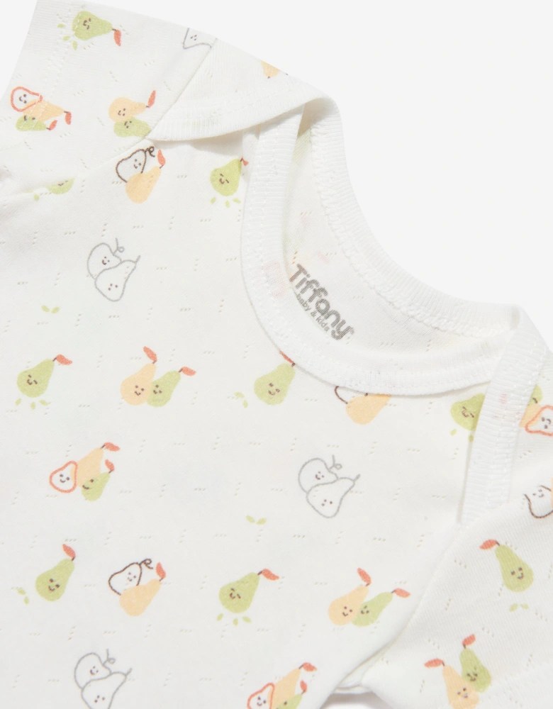 Tiffany Baby Pear Print Bodysuit in Ivory