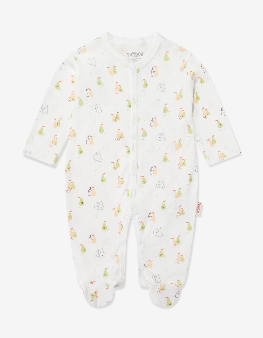 Tiffany Baby Pear Print Babygrow in Ivory, 5 of 4