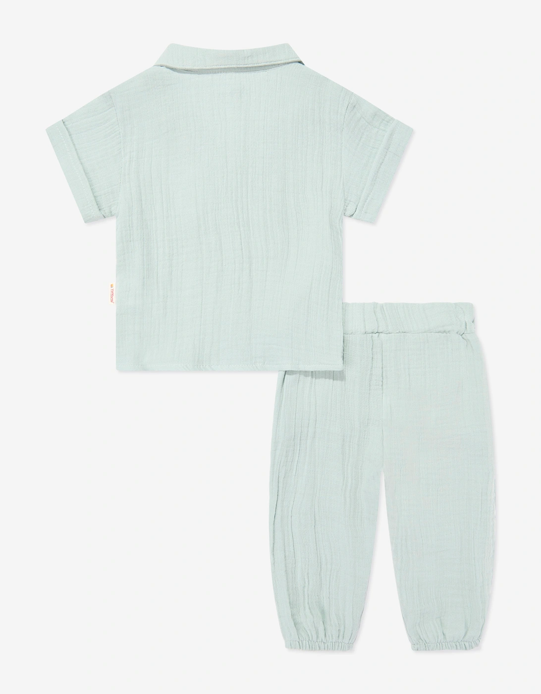 Tiffany Baby Boys Muslin Shirt and Pants Set in Green