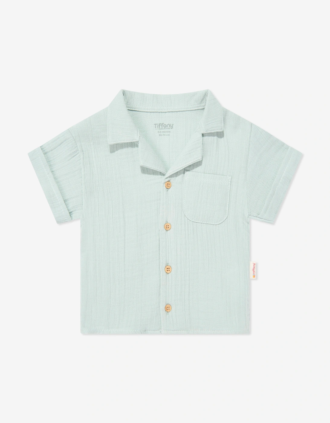 Tiffany Baby Boys Muslin Shirt and Pants Set in Green