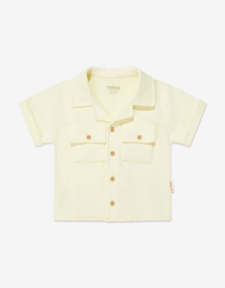 Tiffany Baby Boys Linen Breeze Shirt and Shorts Set in Yellow