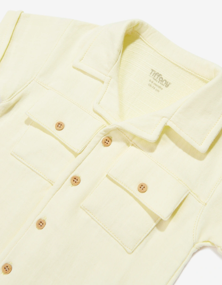 Tiffany Baby Boys Linen Breeze Shirt and Shorts Set in Yellow