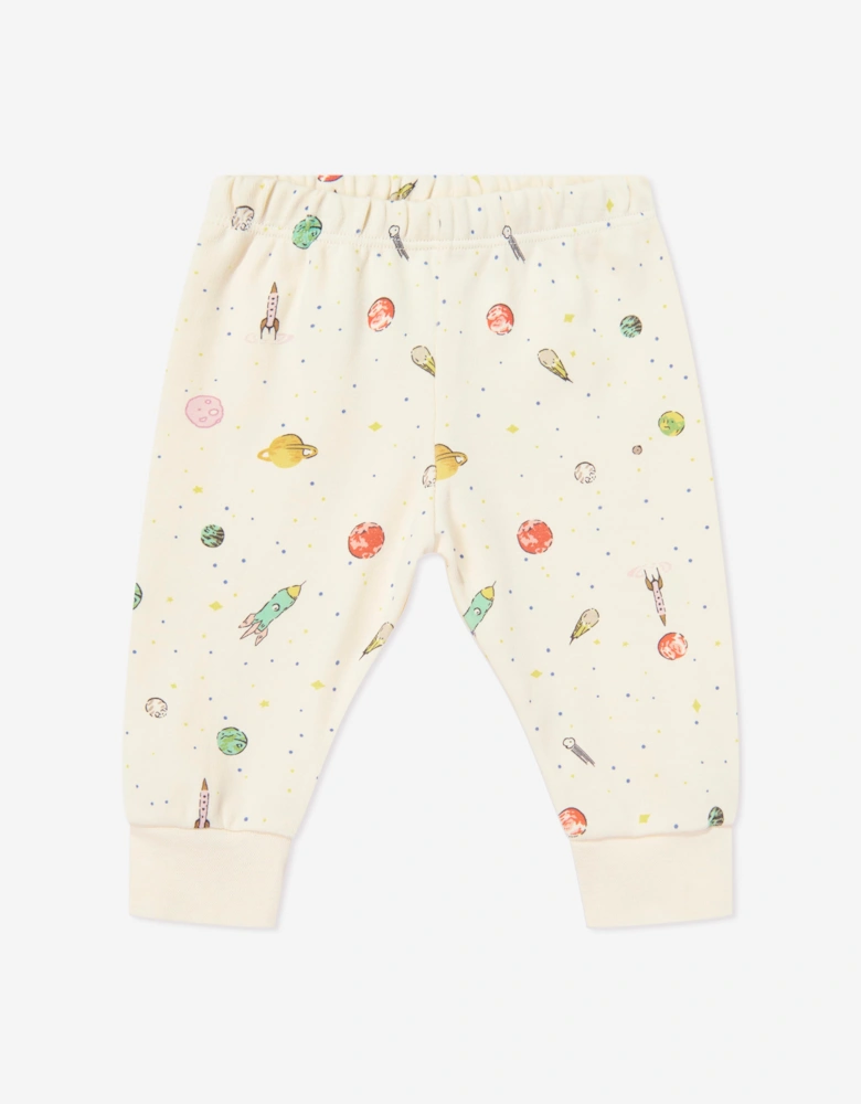 Tiffany Baby Boys Organic Space Theme Pants Set in Ivory