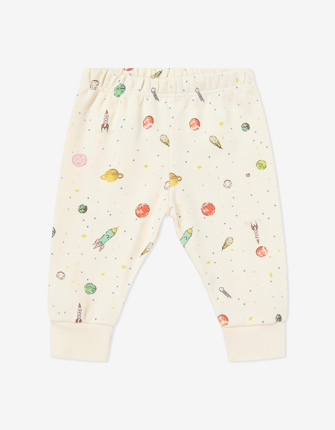 Tiffany Baby Boys Organic Space Theme Pants Set in Ivory