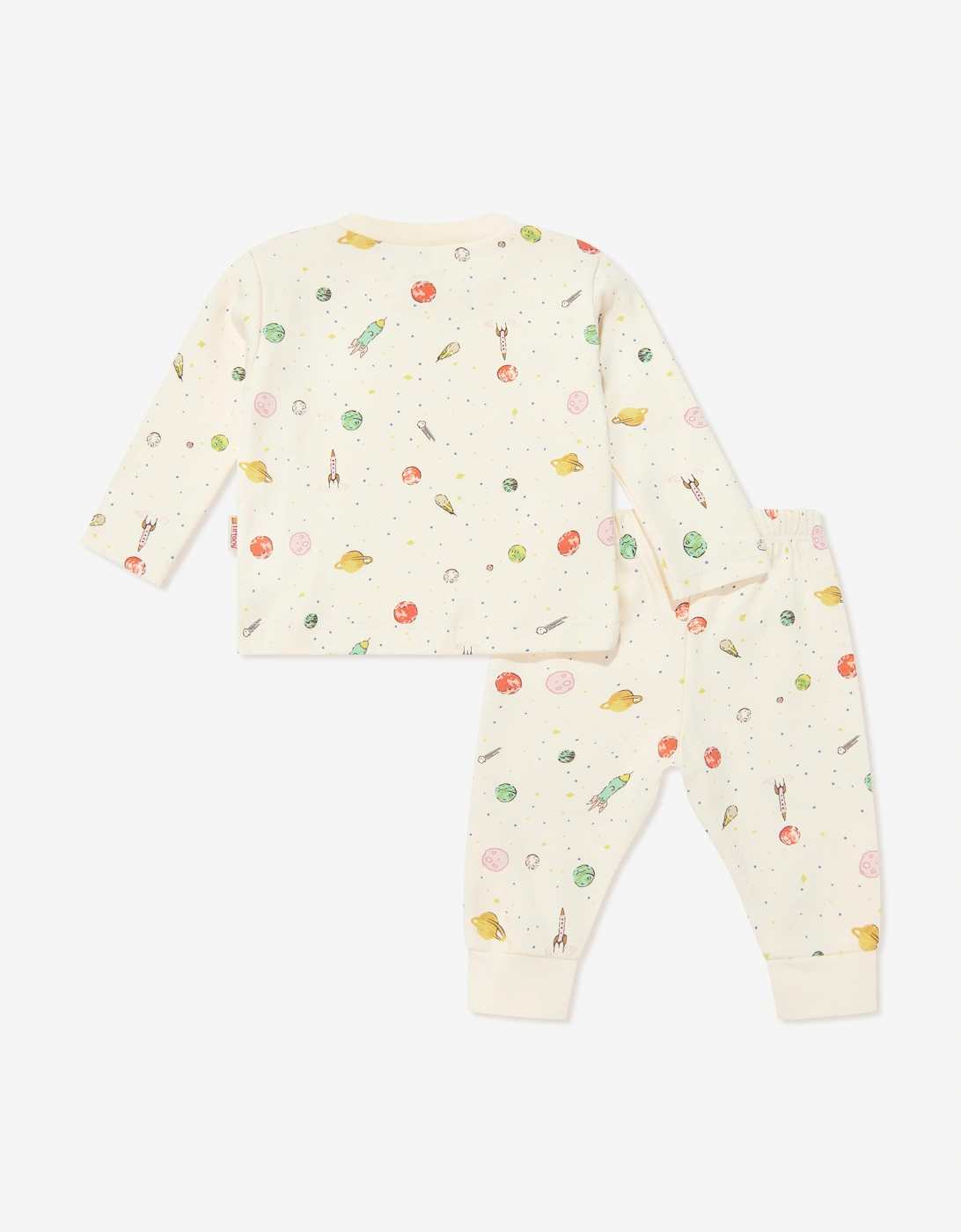 Tiffany Baby Boys Organic Space Theme Pants Set in Ivory