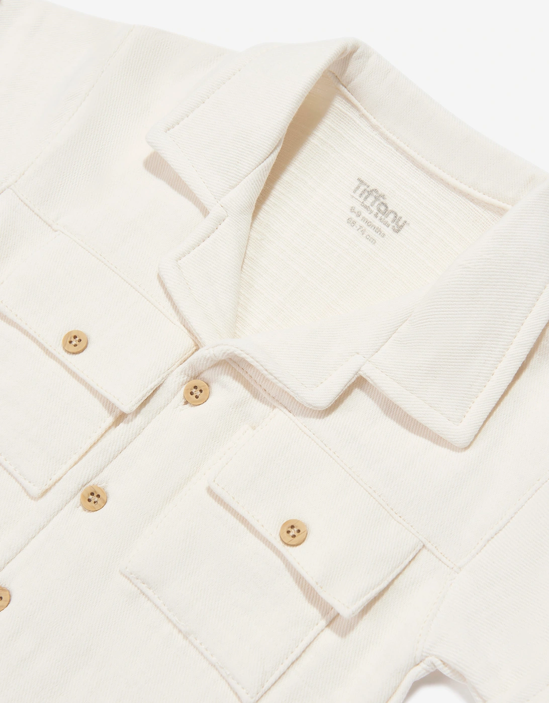 Tiffany Baby Boys Linen Breeze Shirt and Pants Set in Beige