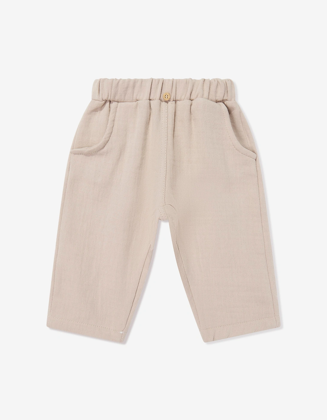 Tiffany Baby Boys Linen Breeze Shirt and Pants Set in Beige