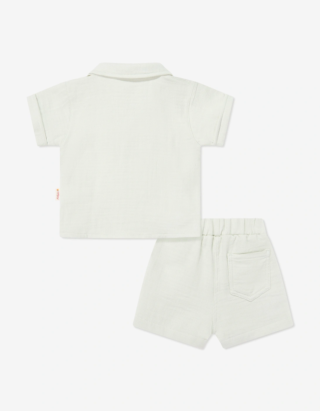 Tiffany Baby Boys Linen Breeze Shirt and Shorts Set in Ivory
