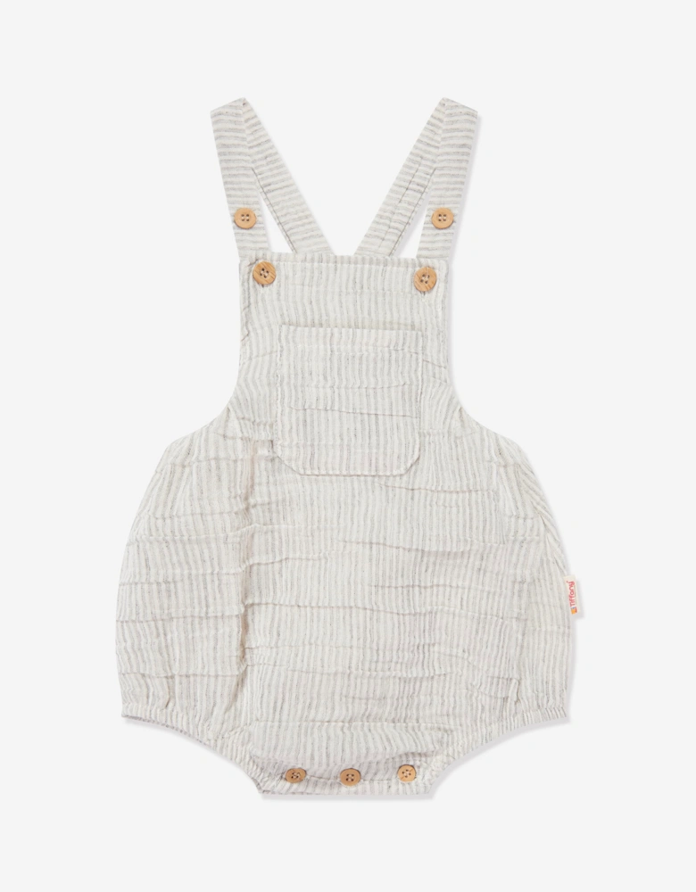 Tiffany Baby Boys Muslin Romper in Grey