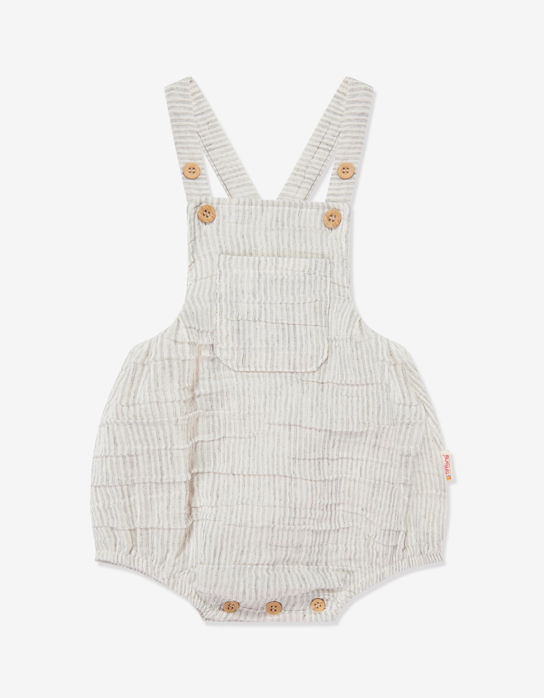 Tiffany Baby Boys Muslin Romper in Grey, 5 of 4