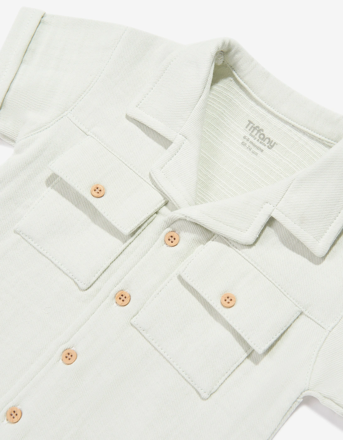 Tiffany Baby Boys Linen Breeze Shirt and Shorts Set in Ivory