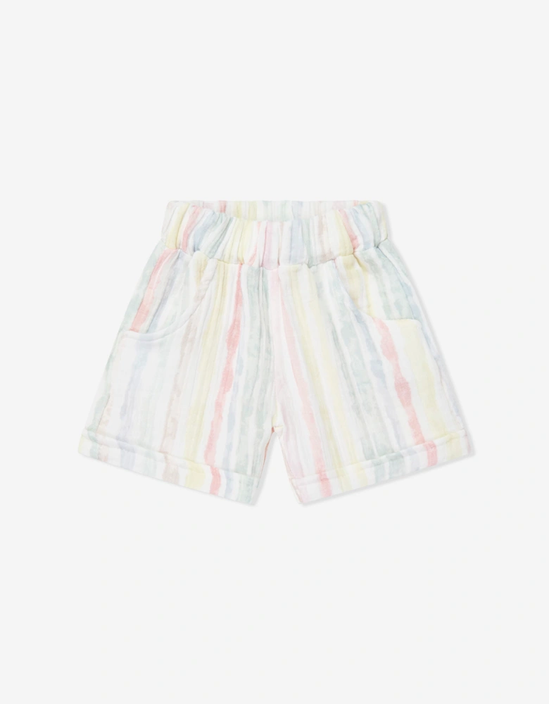 Tiffany Baby Boys Muslin Linen Shirt and Shorts Set in Ivory