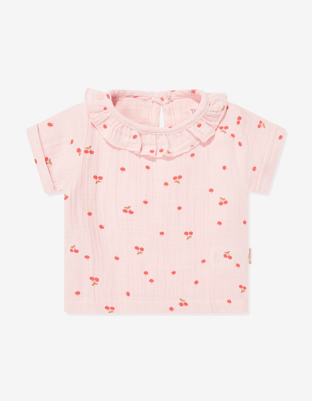 Tiffany Baby Girls Muslin Cherry Vibe Short Set in Pink