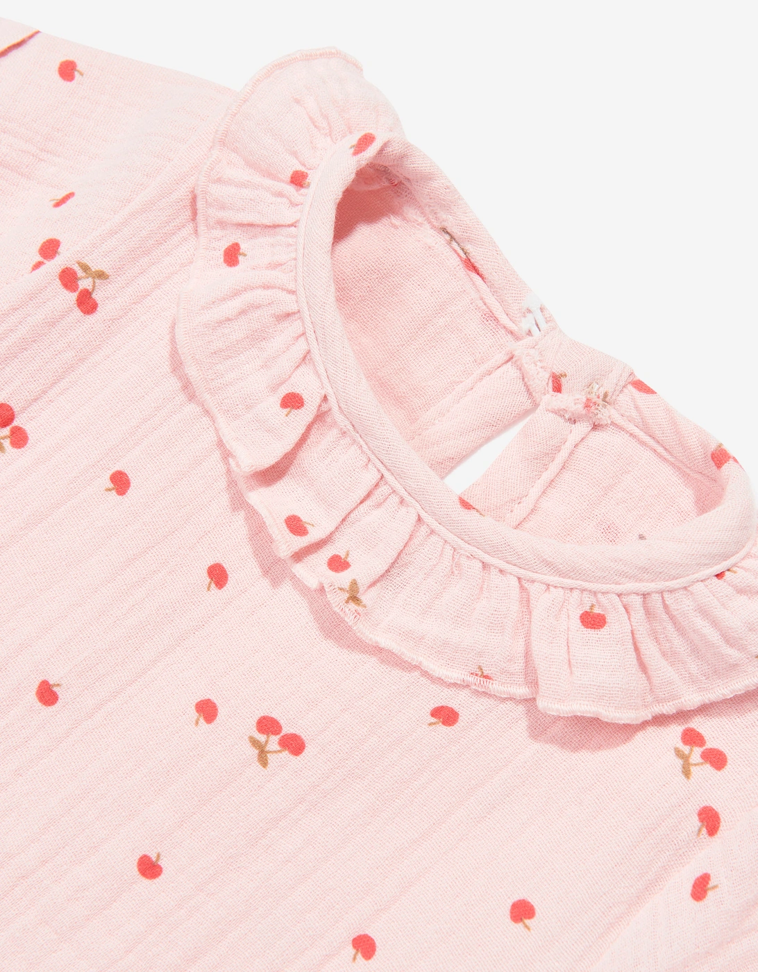 Tiffany Baby Girls Muslin Cherry Vibe Short Set in Pink