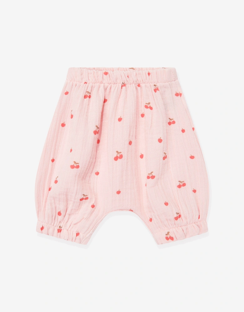 Tiffany Baby Girls Muslin Cherry Vibe Short Set in Pink