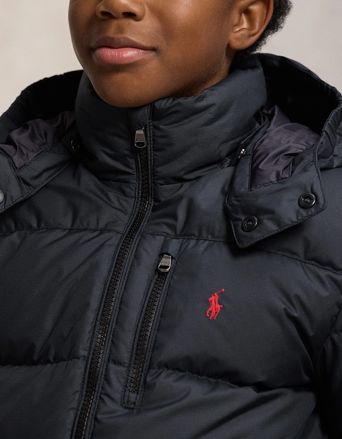 Ralph Lauren Boys Down Padded Puffer Jacket in Black