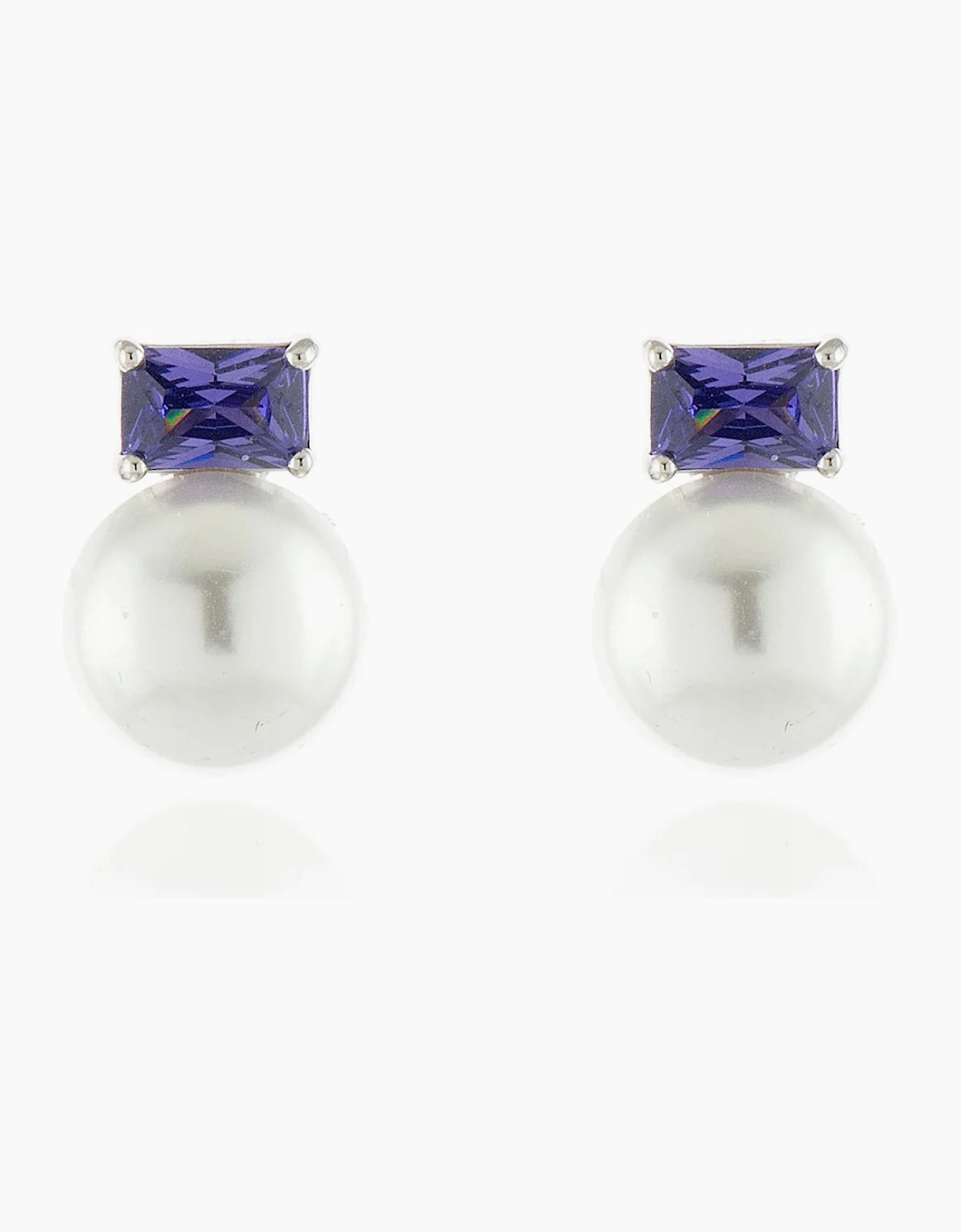 Cachet London Corin Silver Tanzanite Clip On Earrings