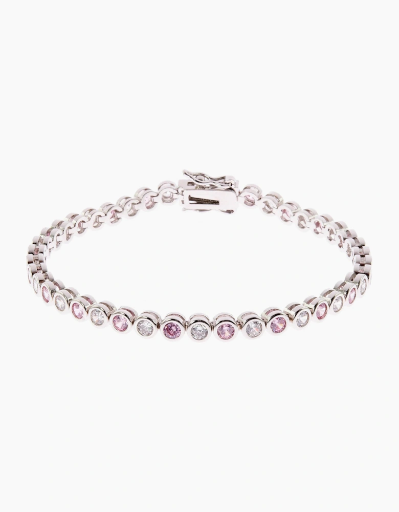 Cachet London Dawn Silver Rose Tennis Bracelet