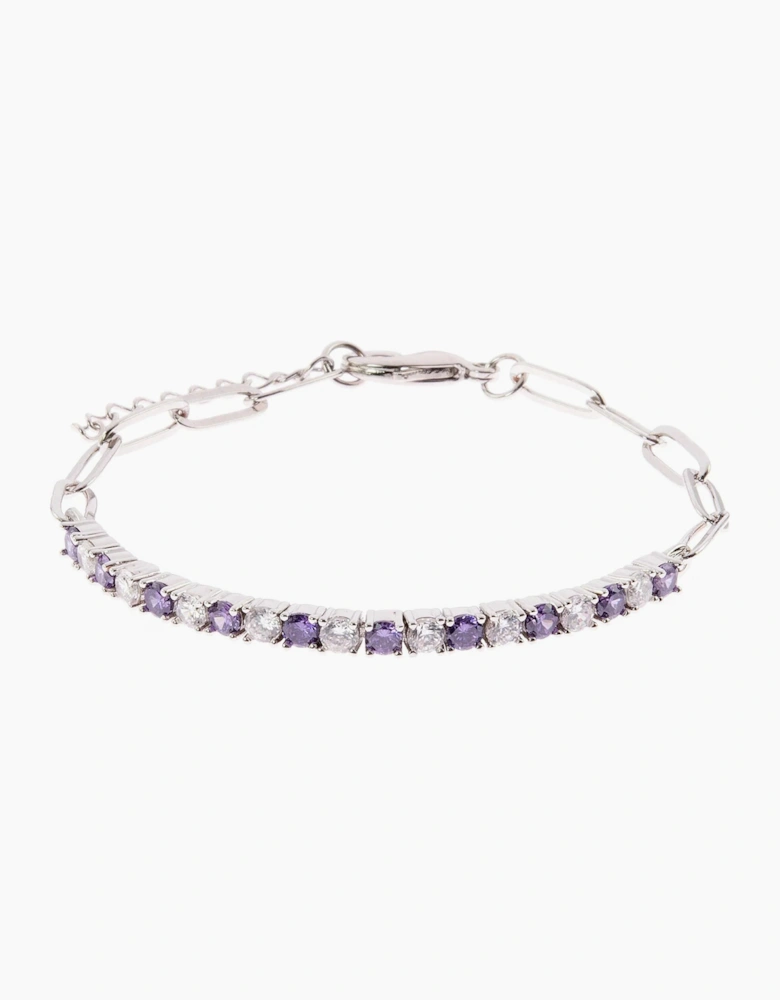 Cachet London Ella Silver Tanzanite Tennis Bracelet