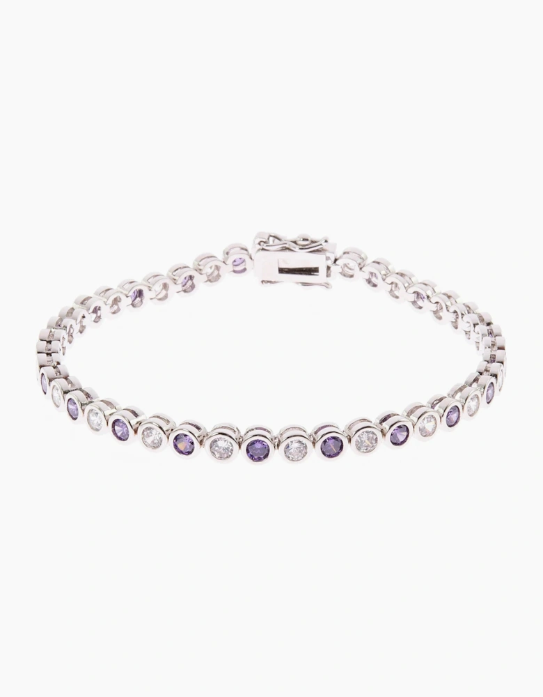 Cachet London Dawn Silver Tanzanite Tennis Bracelet