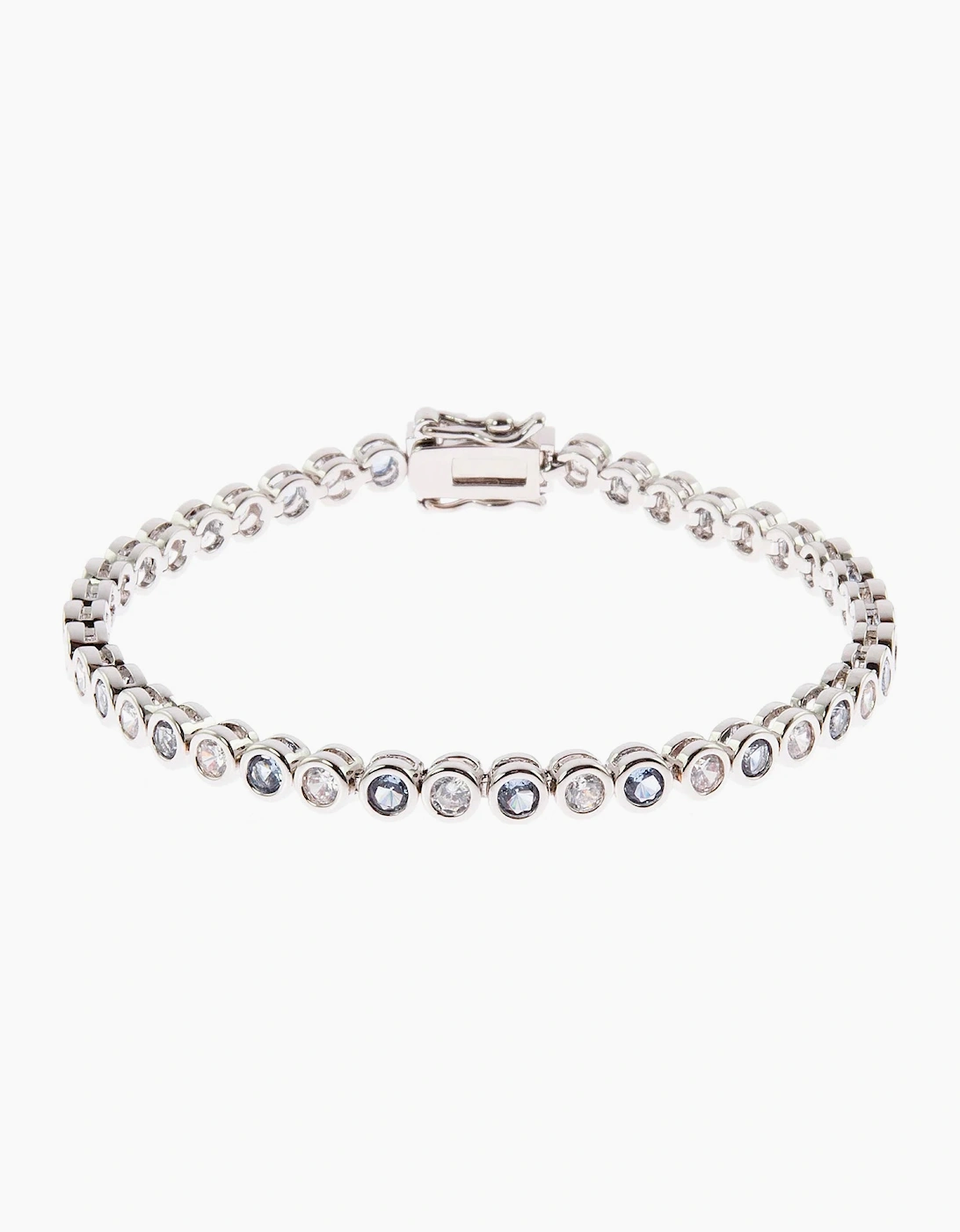 Cachet London Dawn Silver Aqua Tennis Bracelet