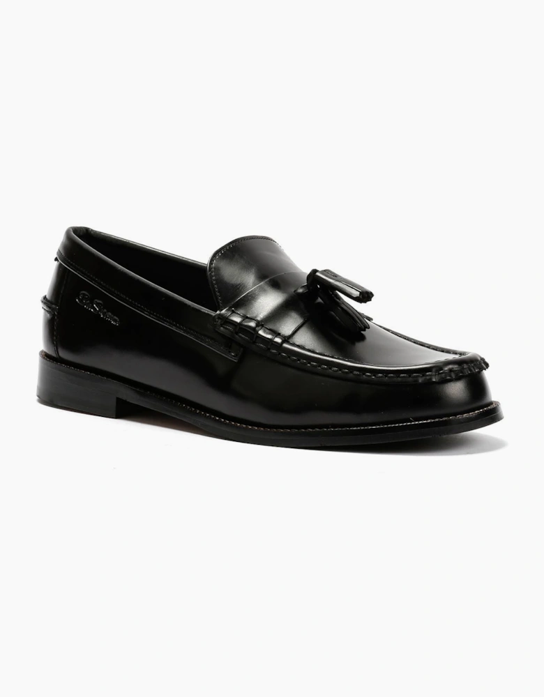 Ben Sherman Sid Brush Off Leather Men's Black Tassel Loafers