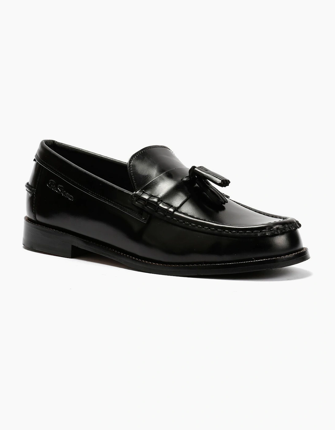 Ben Sherman Sid Brush Off Leather Men's Black Tassel Loafers