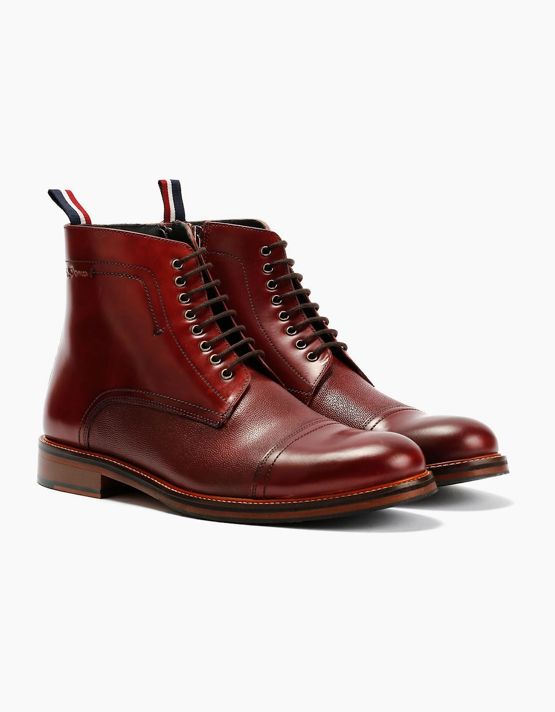 Ben Sherman Harrington Brush Off Leather Men's Burgundy Boots