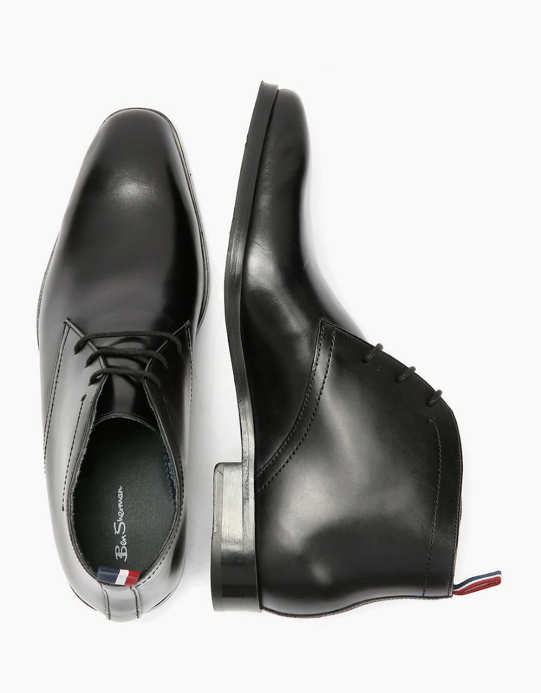 Ben Sherman London Brush Off Leather Men's Black Boots