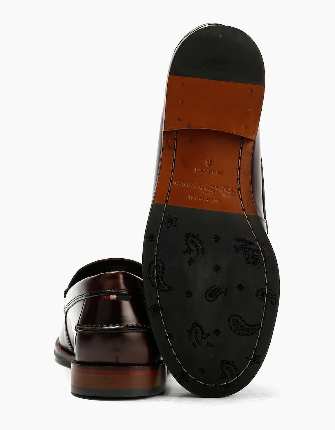 Ben Sherman Sid Brush Off Leather Men's Brown Penny Loafers
