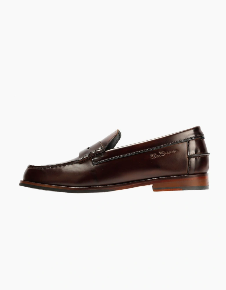 Ben Sherman Sid Brush Off Leather Men's Brown Penny Loafers