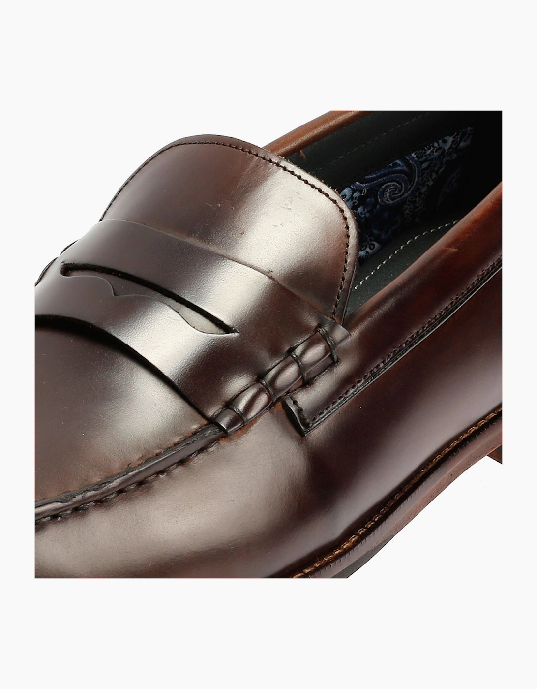 Ben Sherman Sid Brush Off Leather Men's Brown Penny Loafers