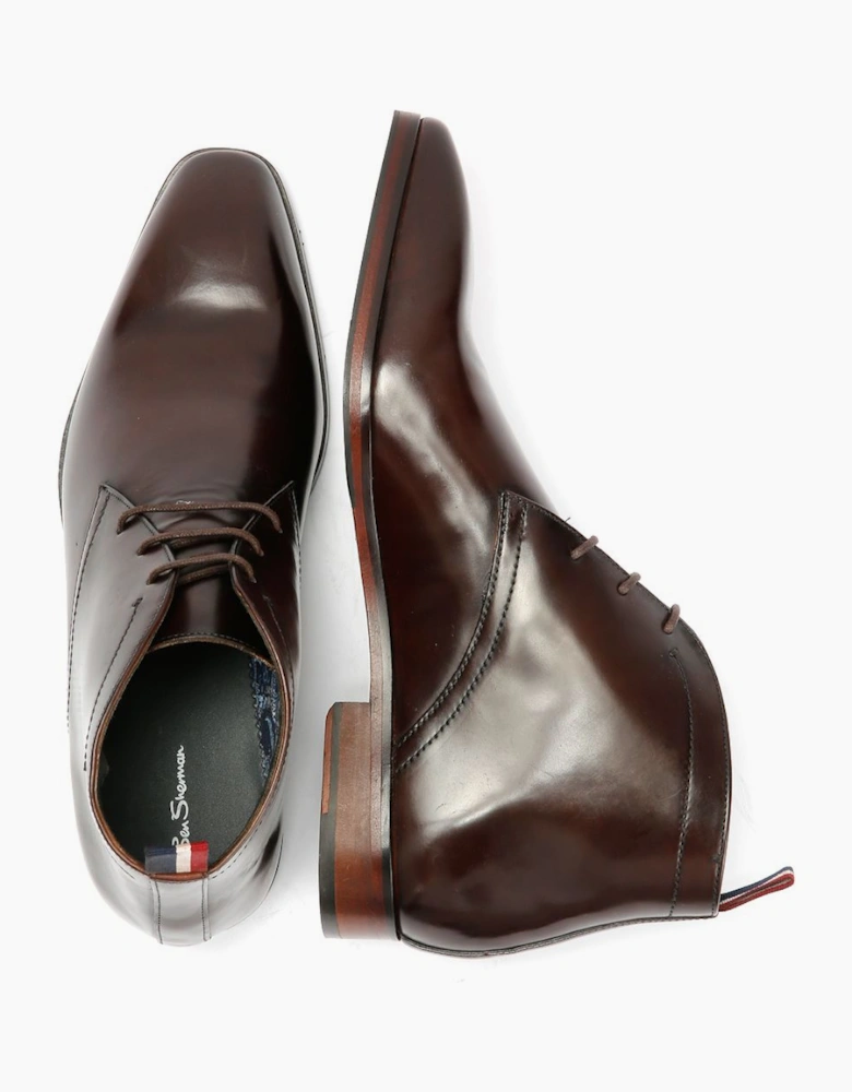 Ben Sherman London Brush Off Leather Men's Brown Boots