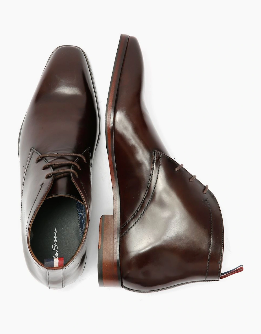 Ben Sherman London Brush Off Leather Men's Brown Boots