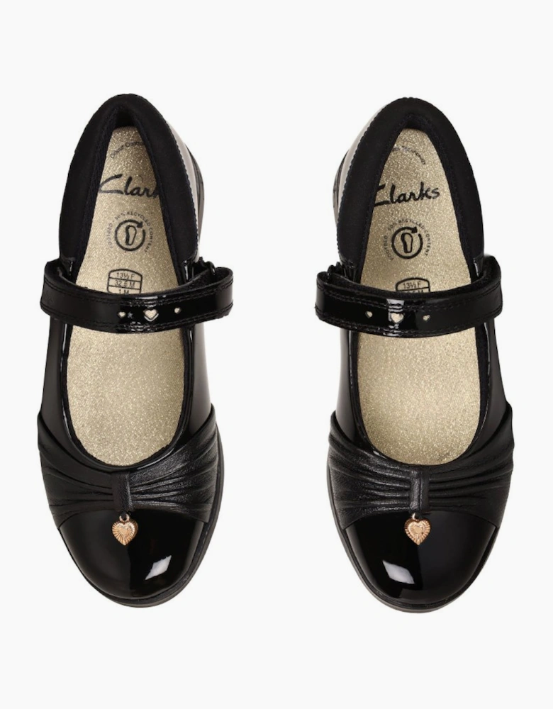 Lock Gem K Girls School Shoes