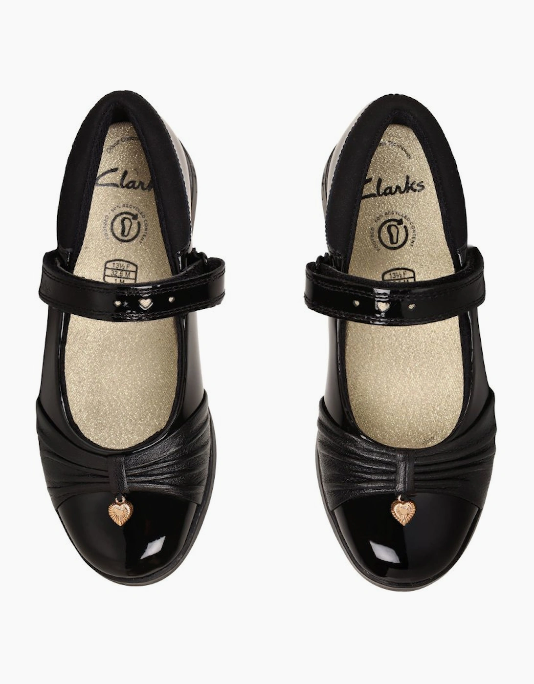Lock Gem K Girls School Shoes