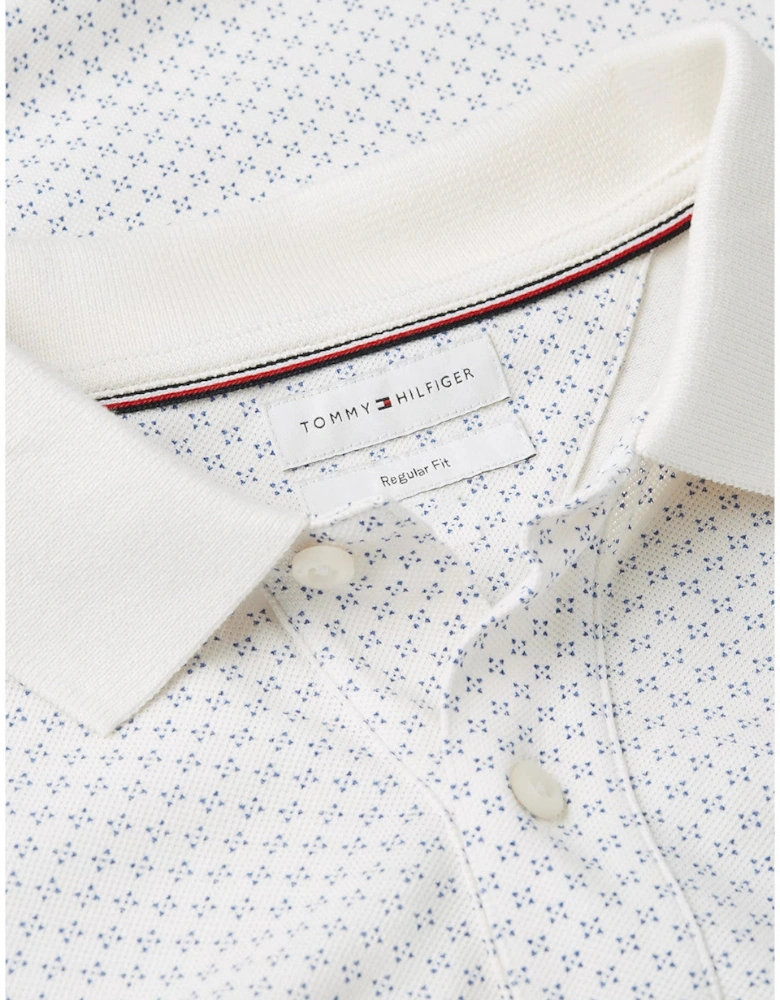 Tommy Hilfiger Microprint Pique Polo Shirt Z00 Ivory Petal