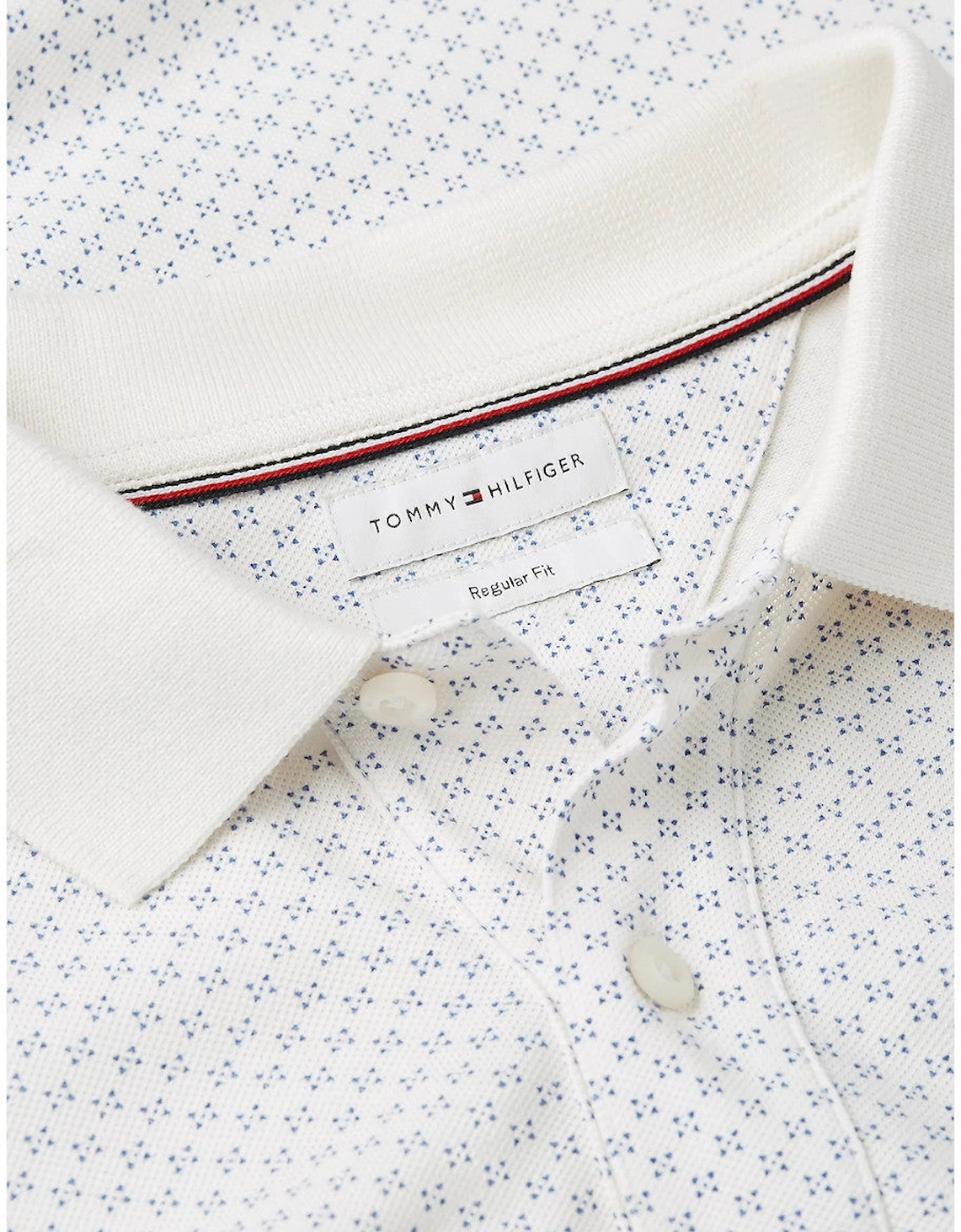 Tommy Hilfiger Microprint Pique Polo Shirt Z00 Ivory Petal