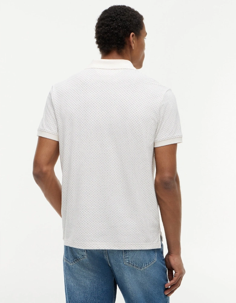 Tommy Hilfiger Microprint Pique Polo Shirt Z00 Ivory Petal